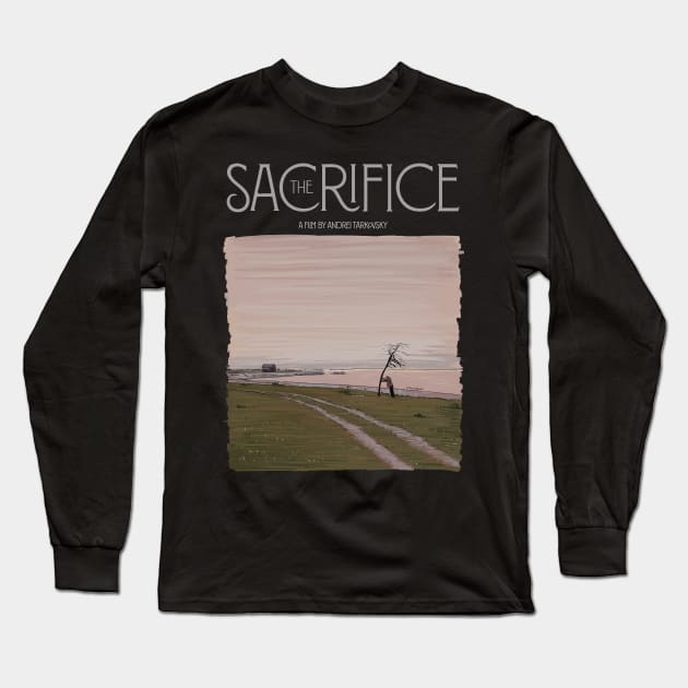 Andrei Tarkovsky's Sacrifice Illustration with Title Long Sleeve T-Shirt by burrotees